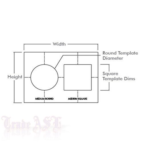 Sonance Router Template AS Discreet RS, Шаблон круглого и квадратного отверстия, 2 шт