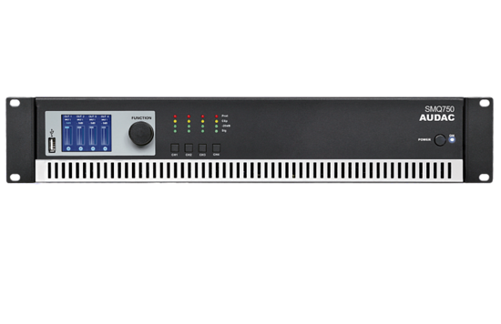 AUDAC SMQ750, Низкоомный усилитель с DSP, 4 канала